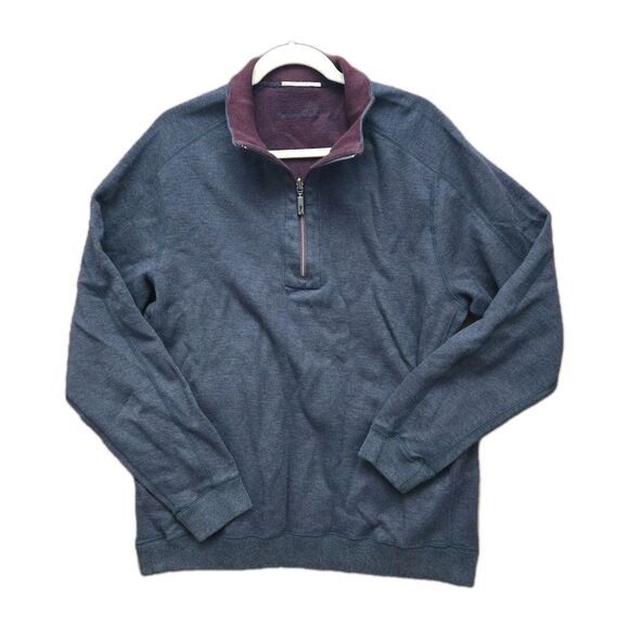 Tommy Bahama Other - Tommy Bahama Men's Size Large L Pullover Sweater Quarter Zip Fleece Blue